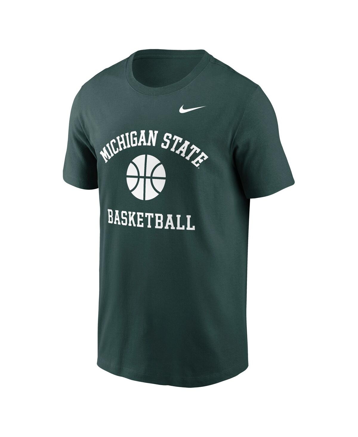 Nike Men's Green Michigan State Spartans Basketball Icon T-shirt In Green