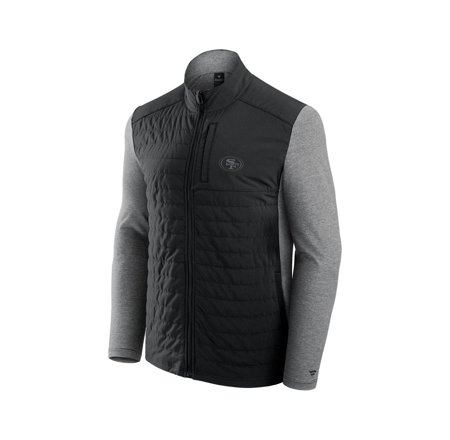 Men's and Women's Black/Heather Gray San Francisco 49ers Front Office Tonal Full-Zip Jacket