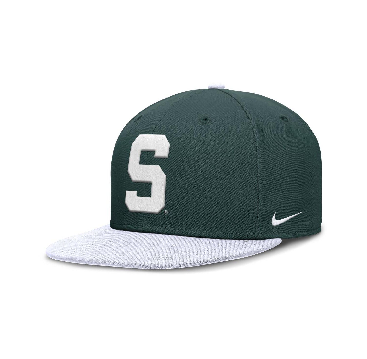 Men's Green/White Michigan State Spartans Two-Tone Primetime Performance Fitted Hat