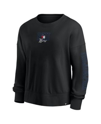 Black Philadelphia 76ers Oversized Game Day Pullover Sweatshirt