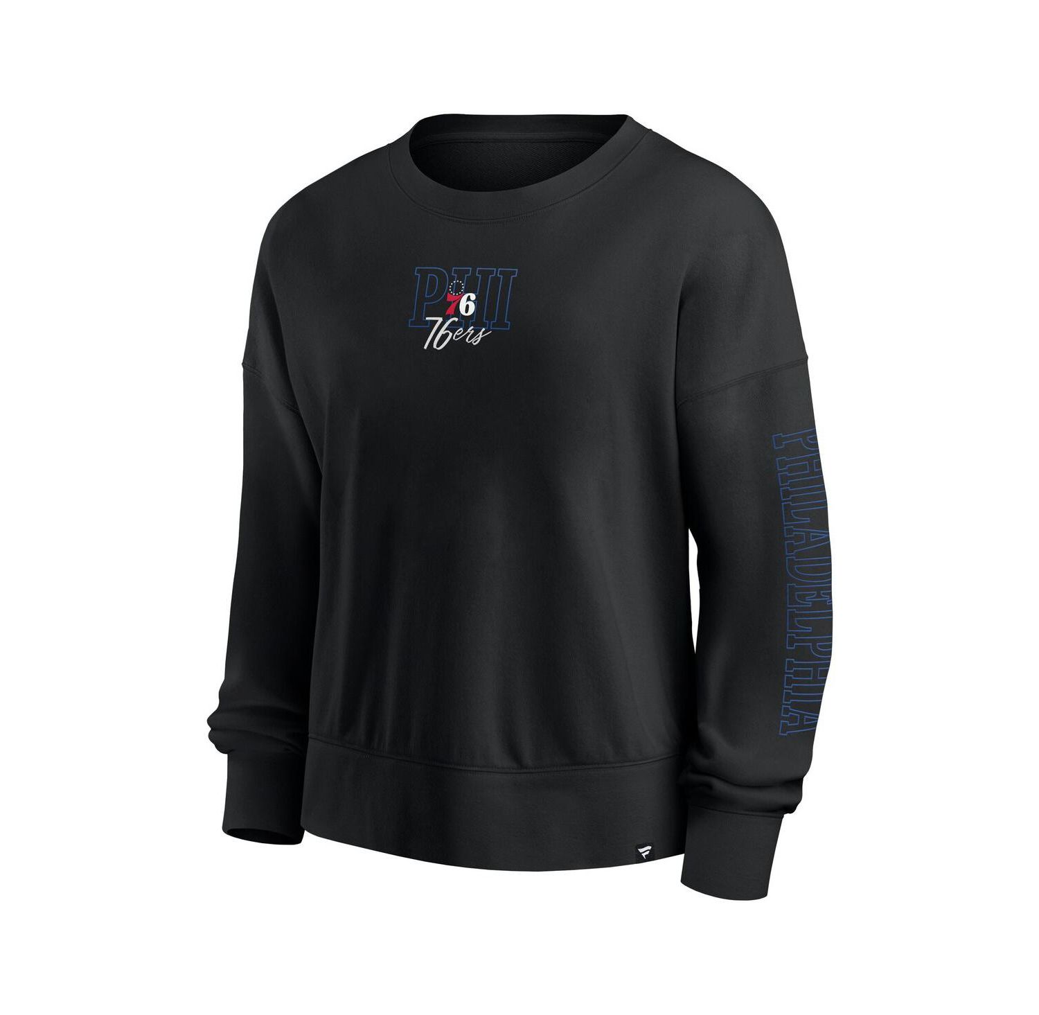 Black Philadelphia 76ers Oversized Game Day Pullover Sweatshirt