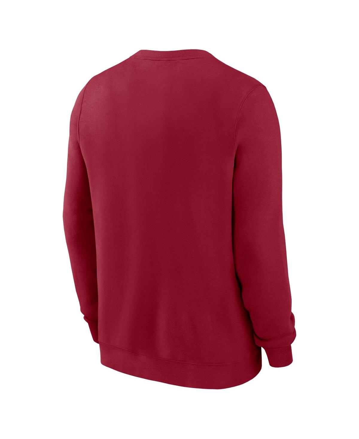 JORDAN MEN'S CRIMSON OKLAHOMA SOONERS PRIMETIME PRIMARY STACK PULLOVER SWEATSHIRT 