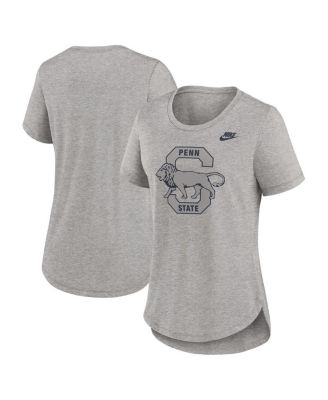 Nike - Women's Heather Gray Penn State Nittany Lions Legacy Tri-Blend T-Shirt