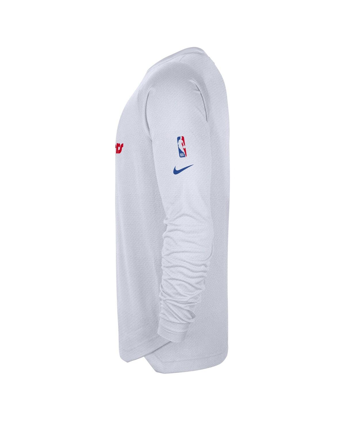 Nike Men's White Philadelphia 76ers 2024/25 City Edition Authentic Pregame Performance Long Sleeve Shooti In White