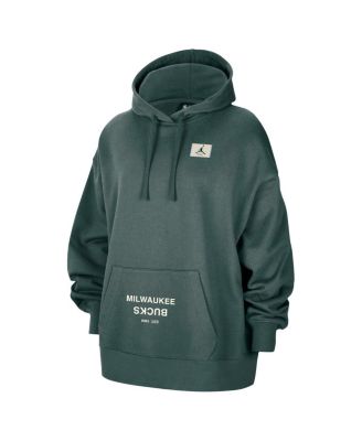 Women's Green Milwaukee Bucks Courtside Statement Edition Oversize Pullover Hoodie