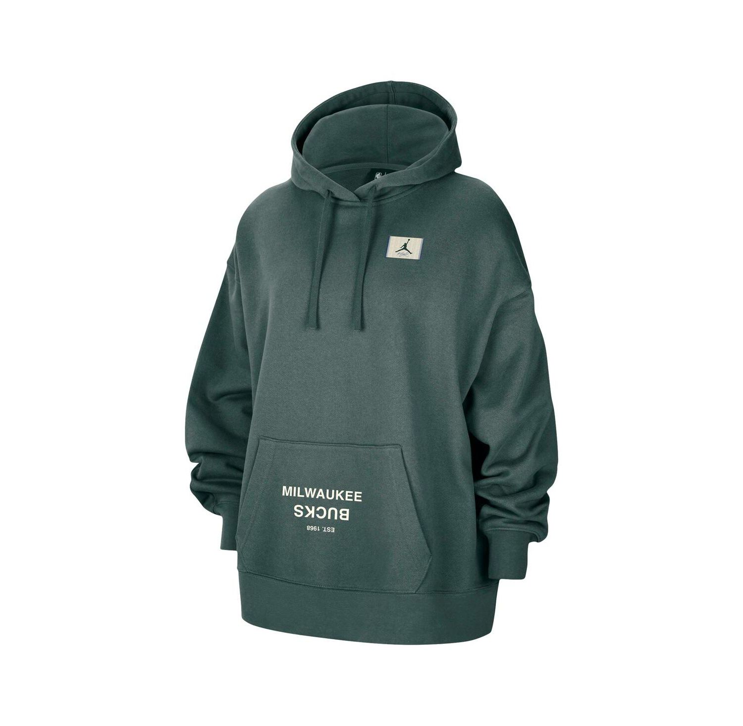 Women's Green Milwaukee Bucks Courtside Statement Edition Oversize Pullover Hoodie