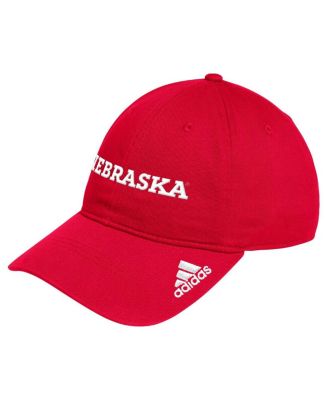 adidas - Men's Scarlet Nebraska Huskers Locker Room Wordmark Slouch Adjustable Hat