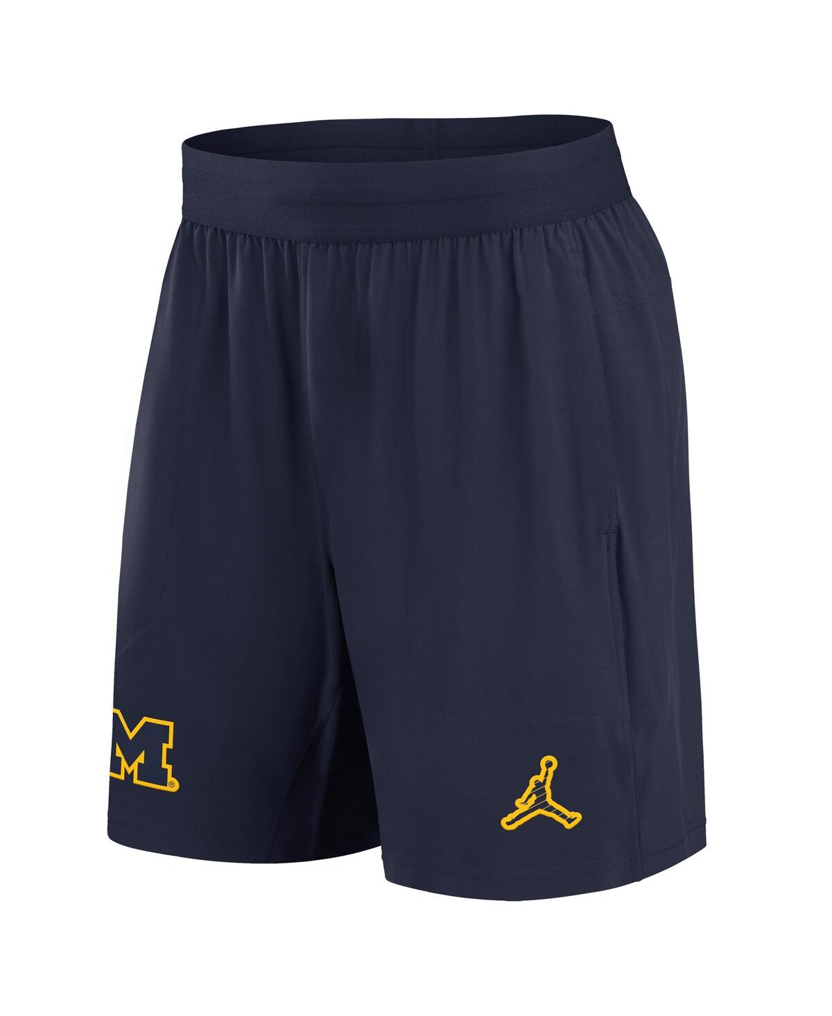 JORDAN MEN'S NAVY MICHIGAN WOLVERINES 2024 SIDELINE PERFORMANCE SHORTS 
