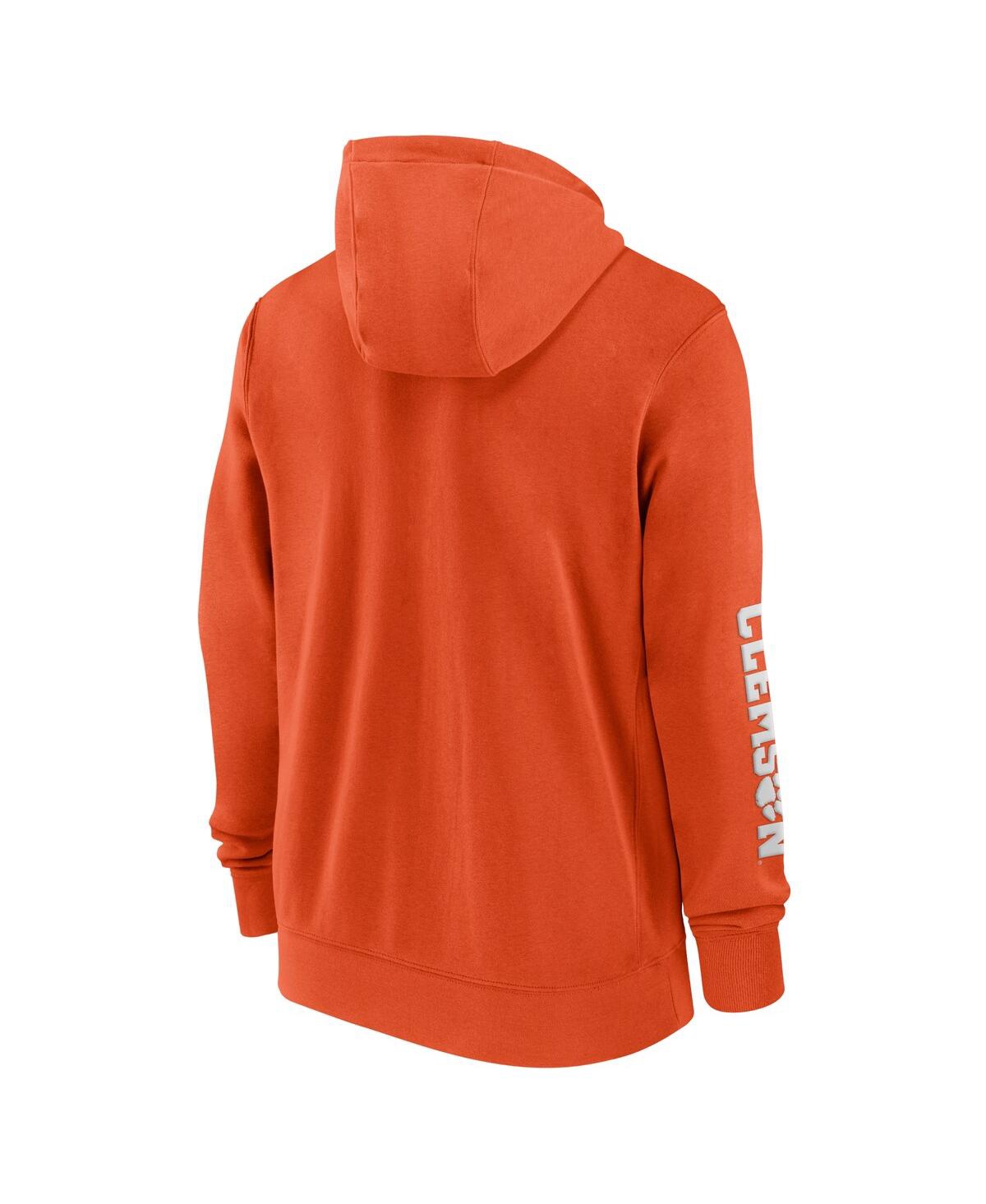 Nike Clemson Tigers Sideline Team Issue  Men's College Full-zip Hoodie In Orange