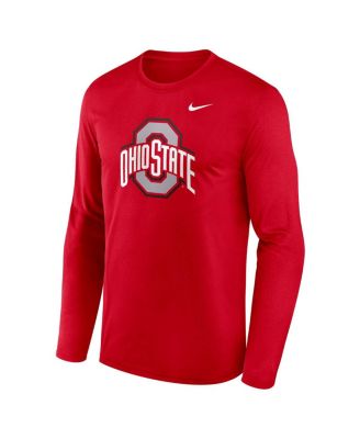 Men's Scarlet Ohio State Buckeyes Primetime Primary Legend Long Sleeve T-Shirt