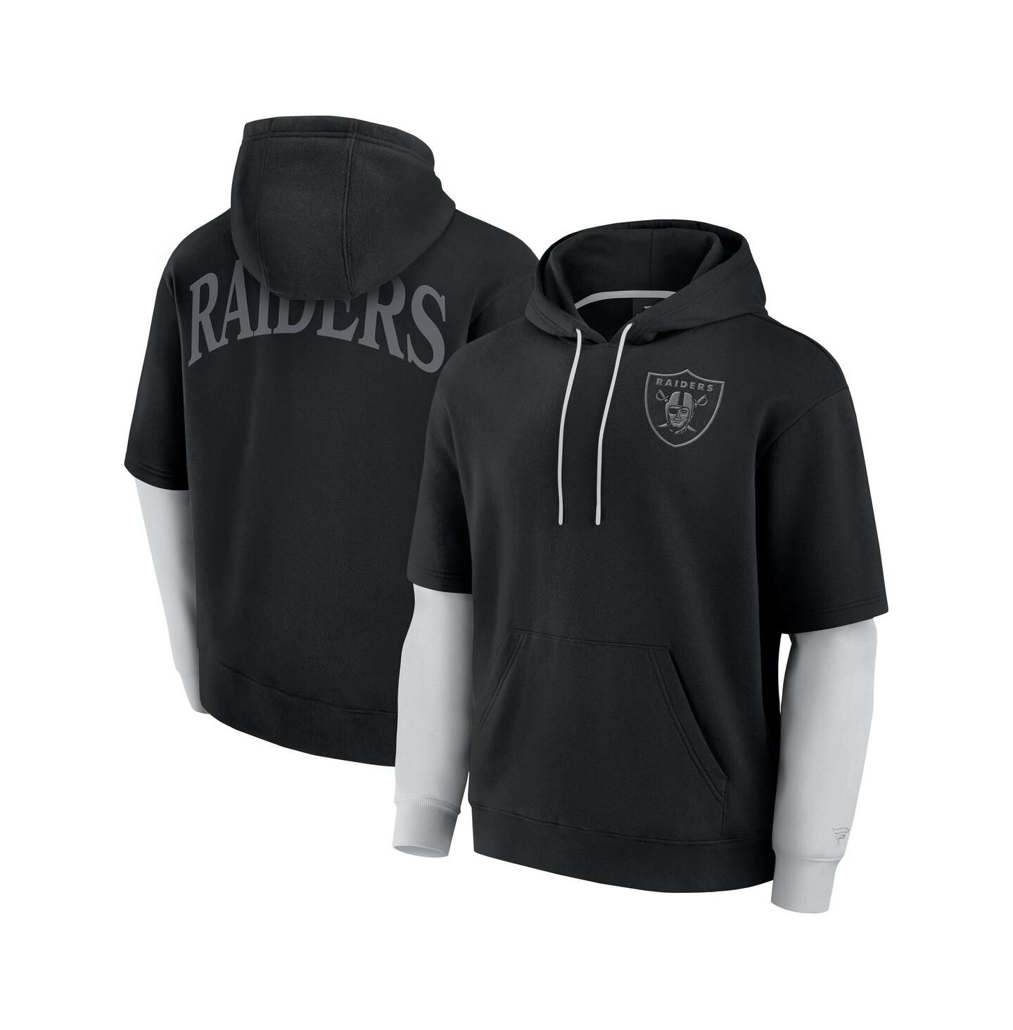 Женское худи Fanatics and Black Las Vegas Raiders Sleek Elements Pullover — фото 1