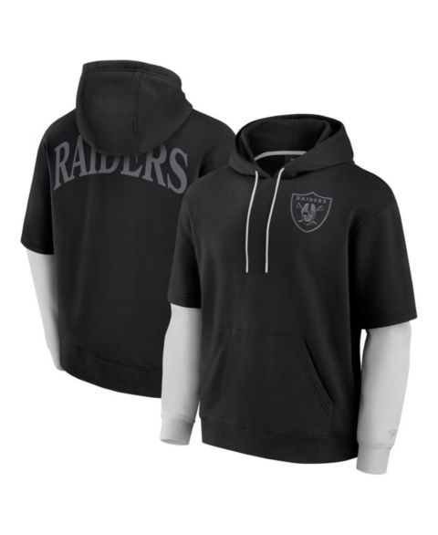 Женское худи Fanatics and Black Las Vegas Raiders Sleek Elements Pullover