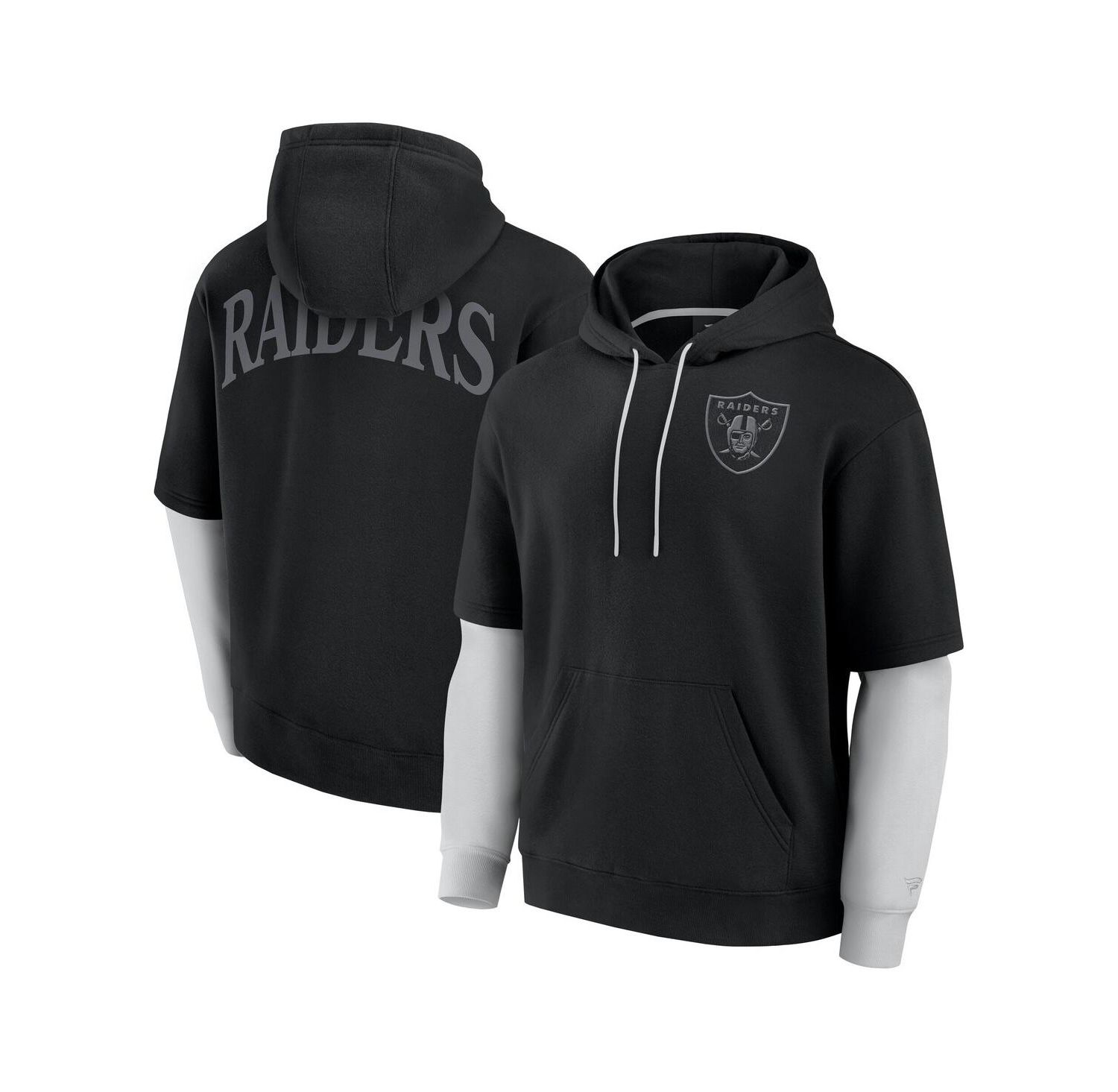 Men's and Women's Black Las Vegas Raiders Sleek Elements Pullover Hoodie