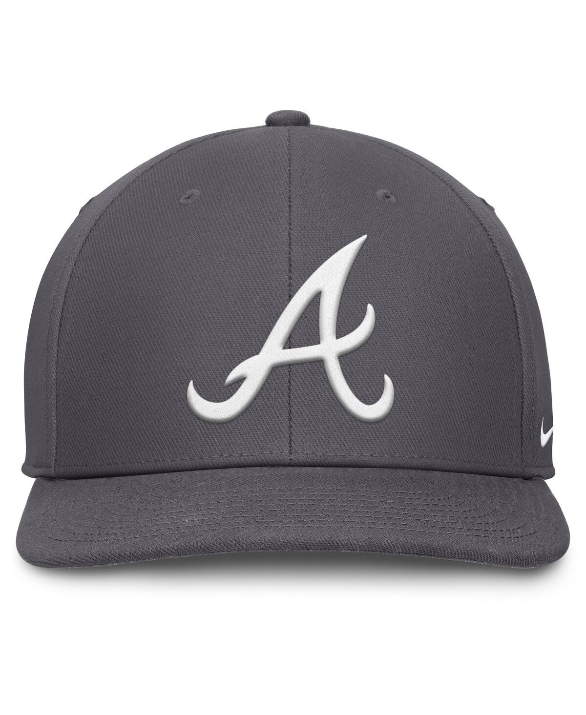 Nike Men's Gray Atlanta Braves Pro Performance Snapback Hat In Gray