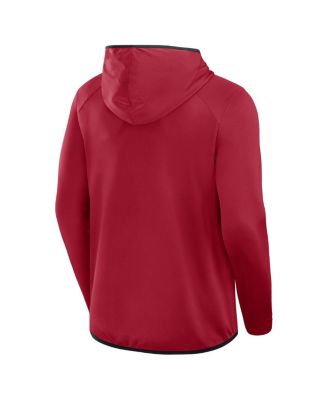 Men's Scarlet San Francisco 49ers Transitional Defender Hoodie Long Sleeve T-Shirt