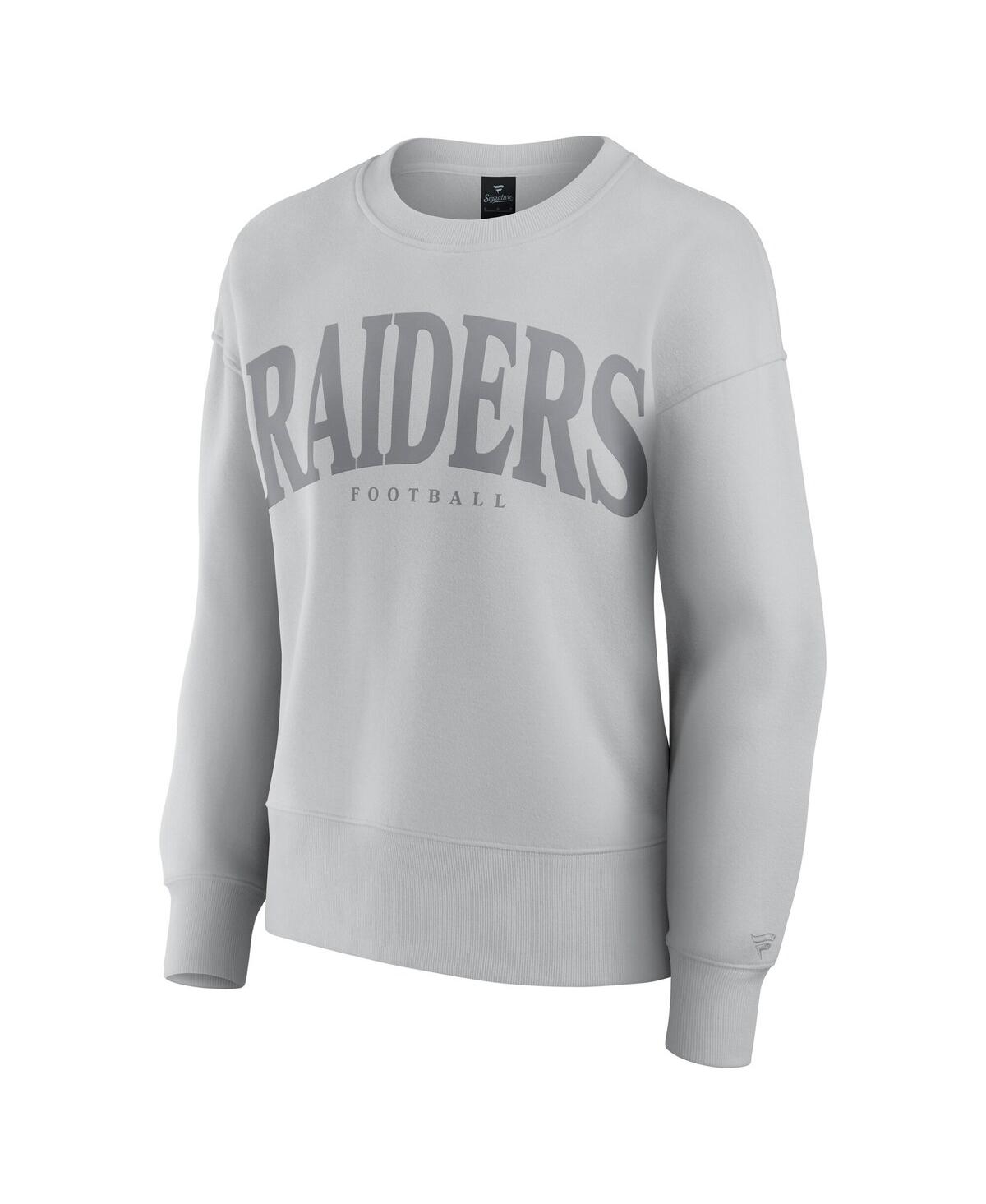 Fanatics Women's Gray Las Vegas Raiders Elements Pullover Sweatshirt In Gray