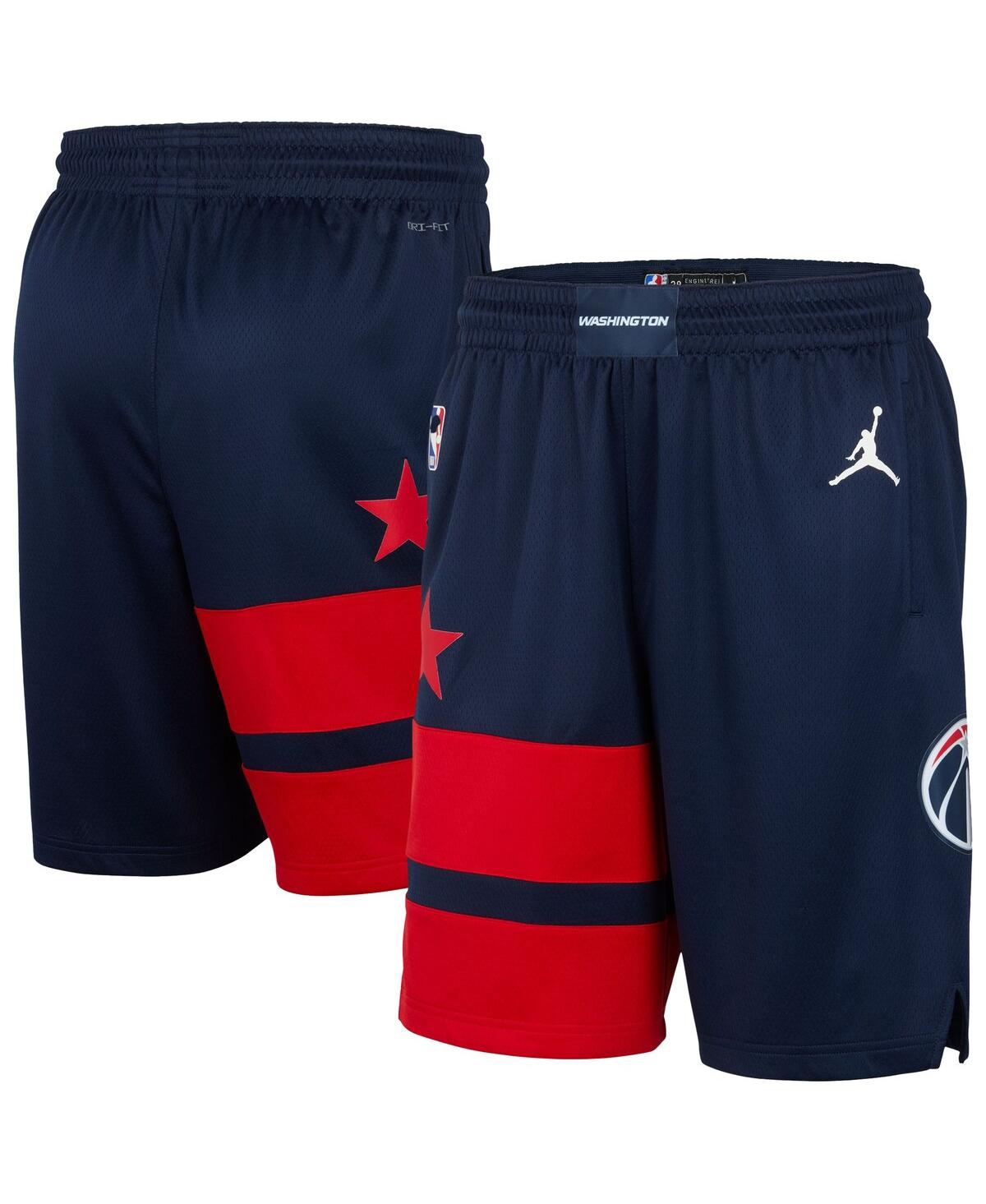 JORDAN MEN'S NAVY WASHINGTON WIZARDS STATEMENT EDITION SWINGMAN SHORTS 
