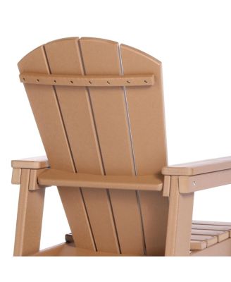 Kids 3-Piece Outdoor HDPE Adirondack Chairs With Square Side Table Set