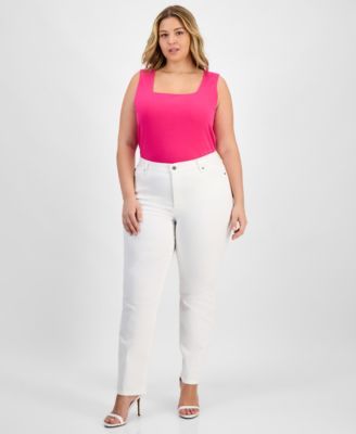 Kasper - Plus Size Straight-Leg Jeans