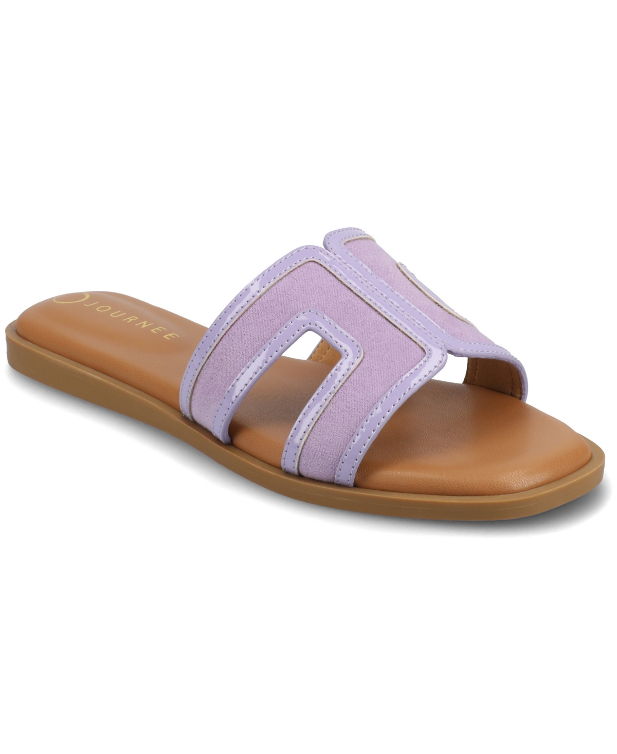 Shop Journee Collection Women's Primah Slide Flat Sandals In Lilac