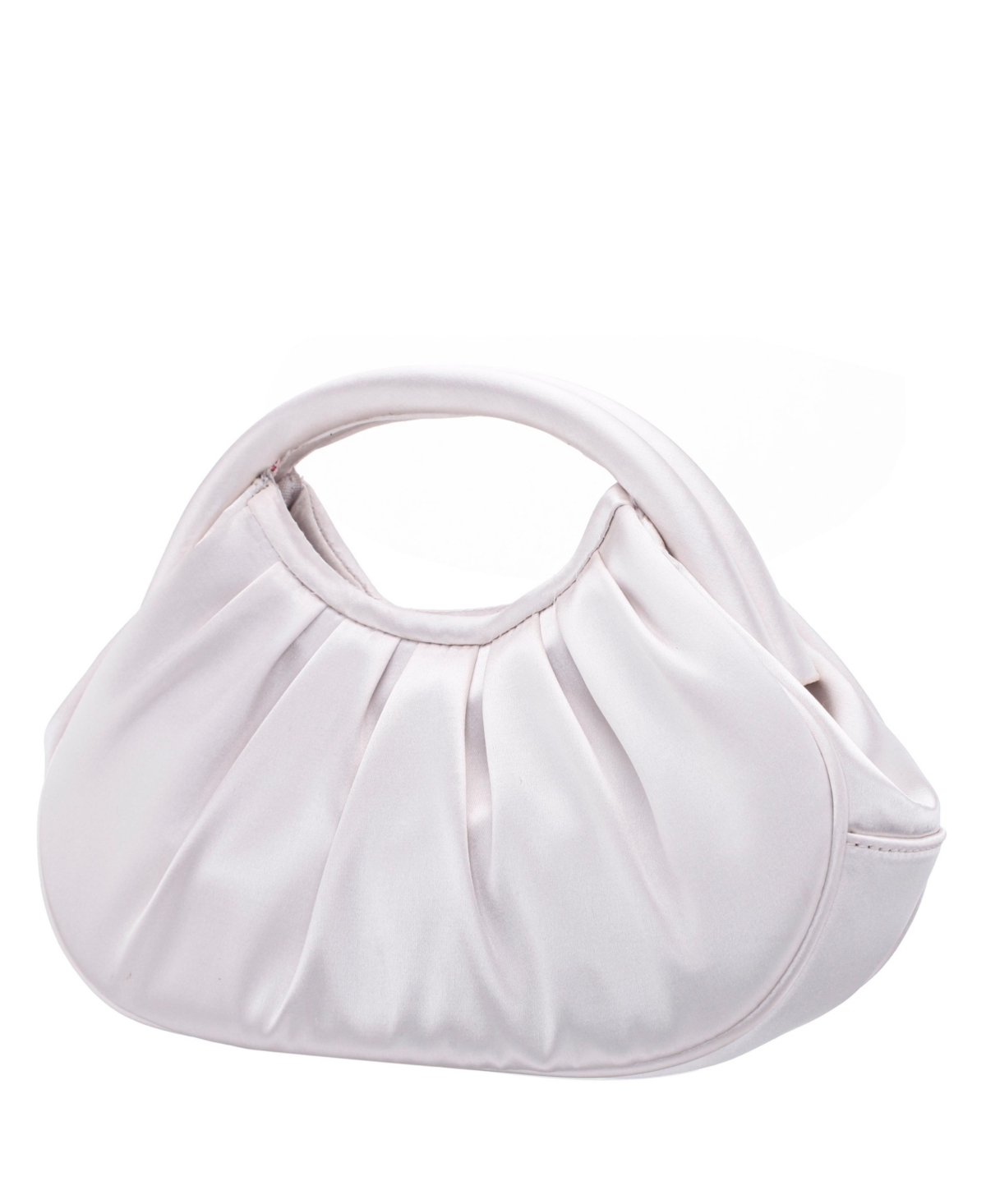 Shop Nina Mini Moon With Cut Out Handle Satchel Bag In Ivory