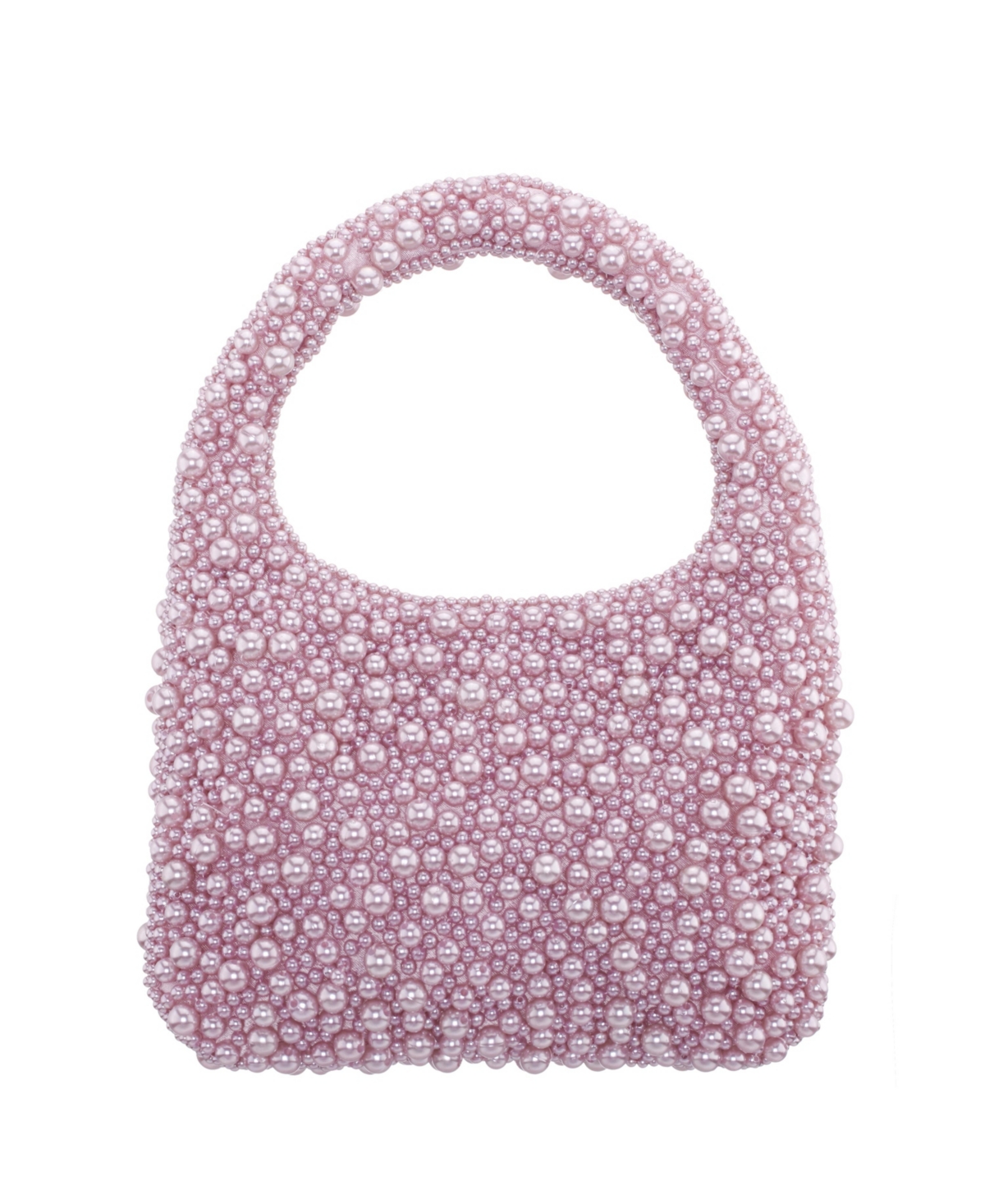 Shop Nina All Over Beaded Hobo Bag In Icy Pink