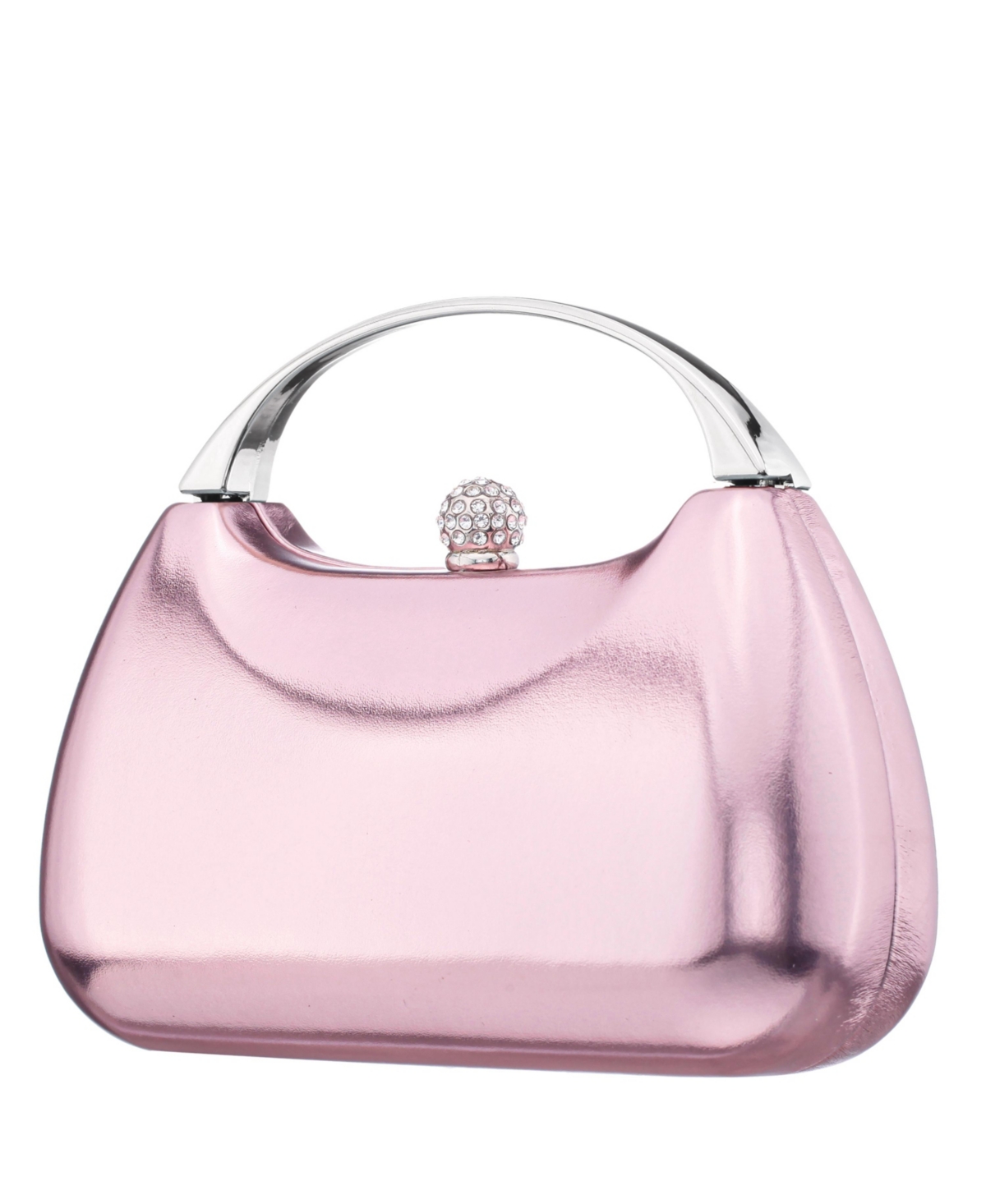 NINA MINAUDIERE WITH METAL HANDLE CLUTCH 