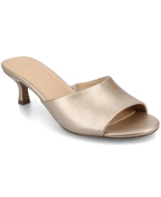 Journee Collection - Collection Women's Jeylah Slip On Single Band Kitten Heel Dress Sandals