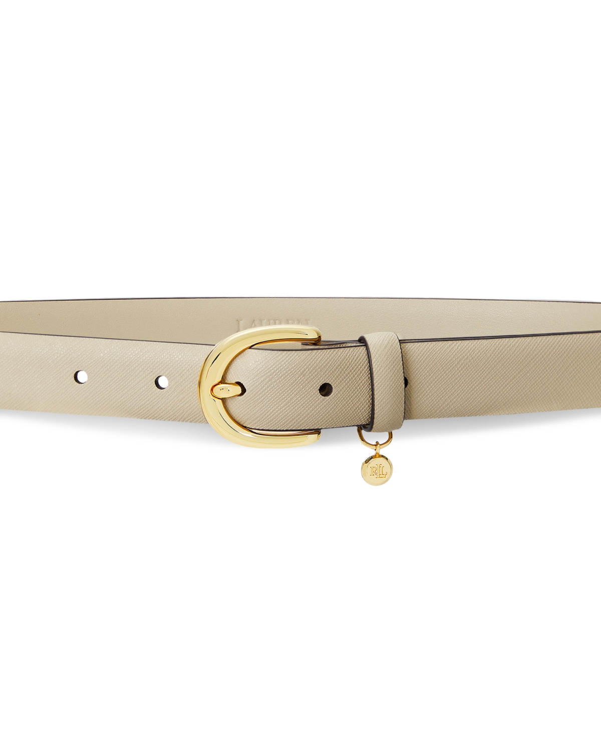 RALPH LAUREN WOMEN'S CHARM CROSSHATCH LEATHER BELT 