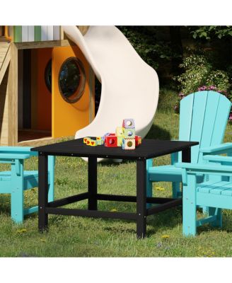 Kids Outdoor Patio Furniture HDPE 30" Wide Square Dining Table