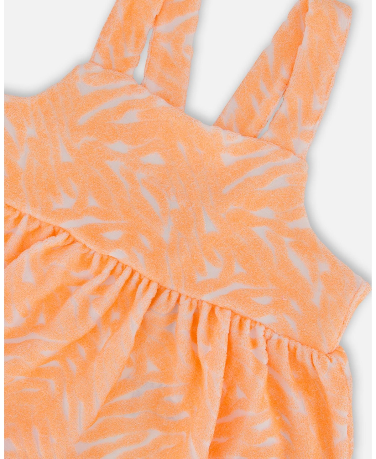 Deux par Toddler Girls Printed Terry Tank Top And Shorts Set Vibrant White