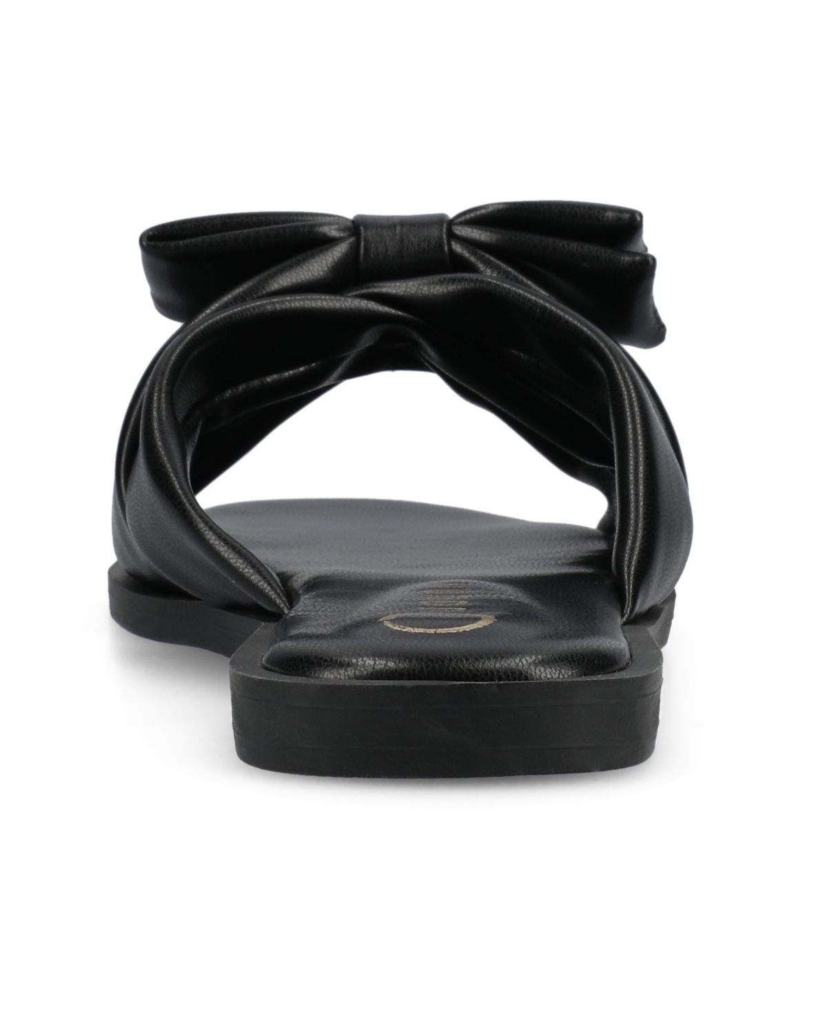 Journee Collection Prylin Bow Slide Sandal In Black