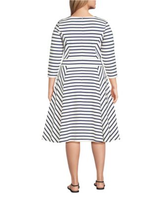 Plus Size Starfish 3/4 Sleeve Dress