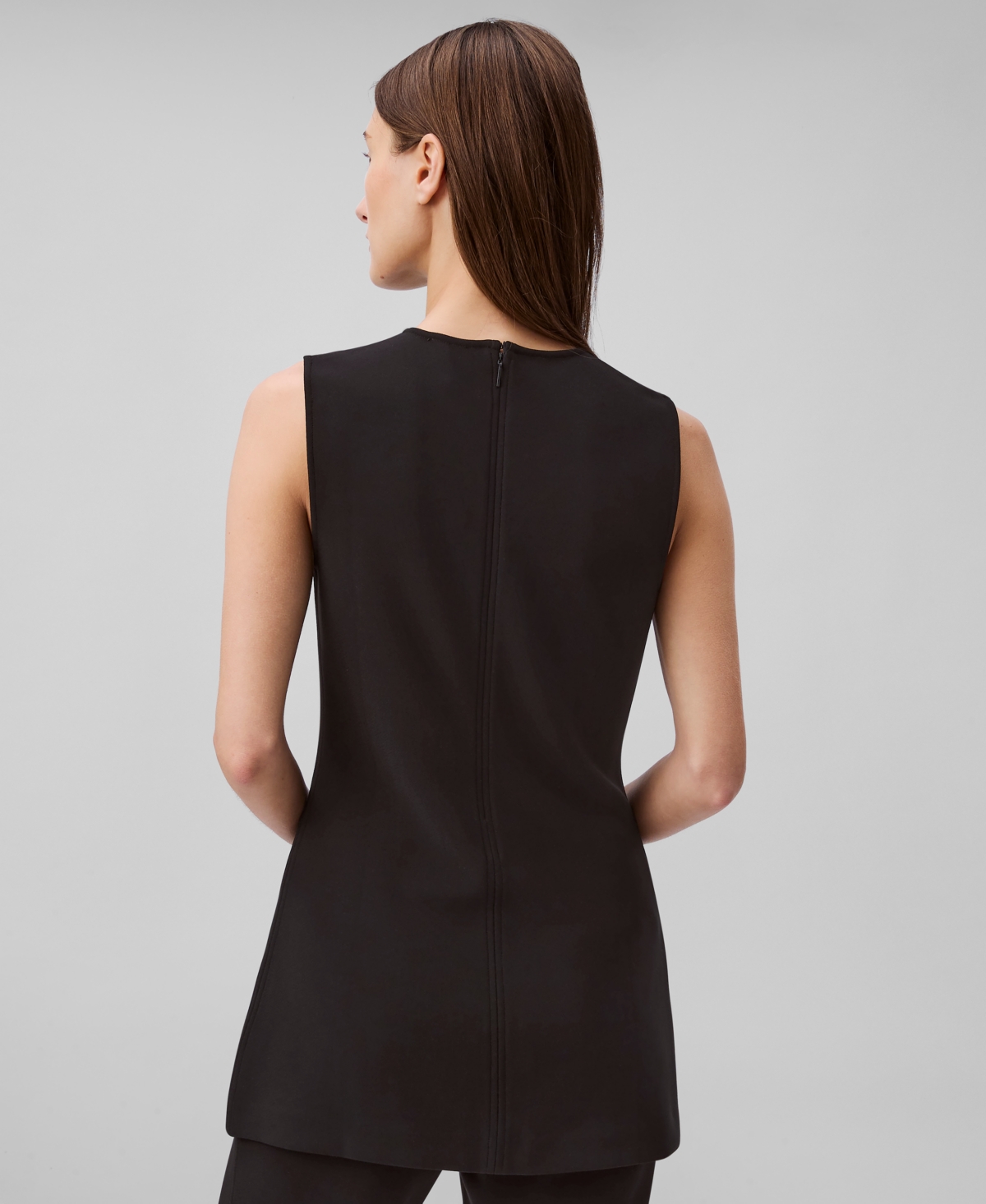Calvin Klein Women's Sleeveless Tailored Knit Tunic In Black