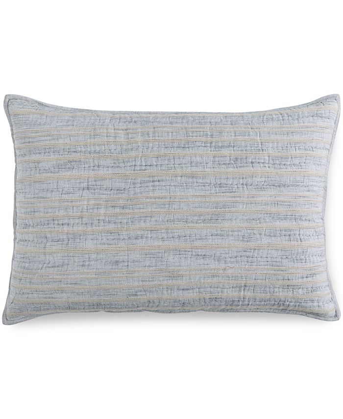 Hotel Collection CLOSEOUT! Linen Stripe Quilted Standard Sham, Created