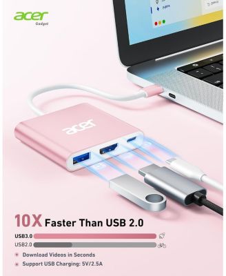 USB C to HDMI Multiport Adapter, 3 in 1 USB C Hub with USB 3.0 Data Port, 4K HDMI Port & PD Max 100W Charging for USB C Phones, Tablets, iPad Pro, Surface, Laptops, Switch, Dell XPS and More