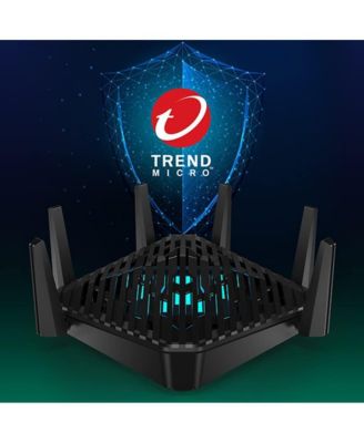 Predator Connect W6 Wi-Fi 6E Gaming Router | Hybrid QoS Compatible with Intel Killer Prioritization Engine | Tri-Band AXE7800 2.4GHz/5GHz/6GHz | Gigabit Router | Lifetime Internet Security