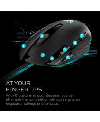 Predator Cestus 315 Gaming Mouse with PixArt Sensor, Adjustable DPI & 8 Buttons Including Burst Fire