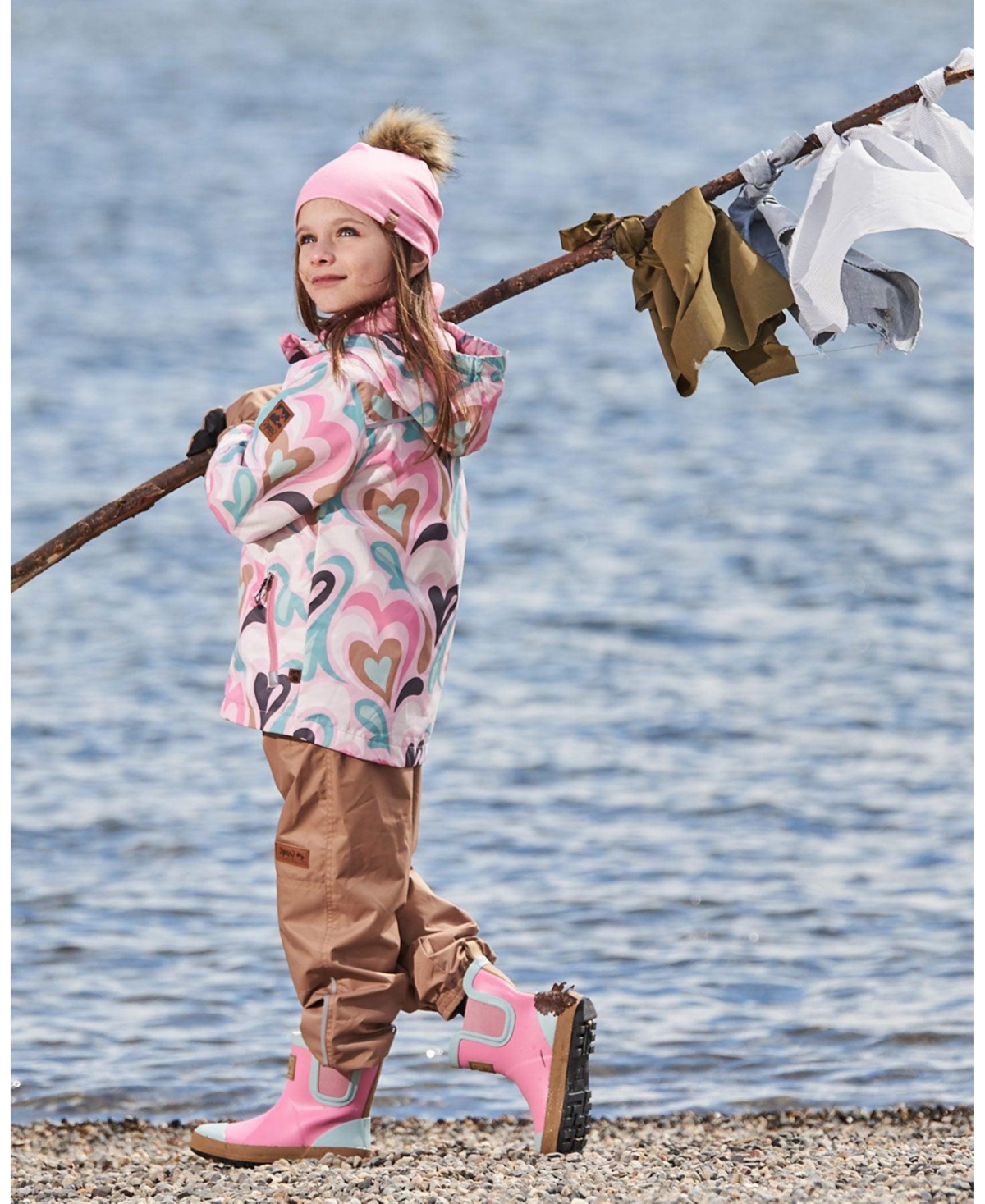 Deux par Deux Girl Short Rain Boots Pink - Toddler|Child