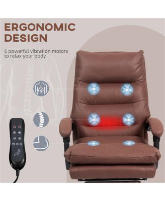 Massage Office Chair with Lumbar Support and Reclining Function