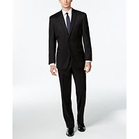 Calvin Klein Black Solid Modern-Fit Suit