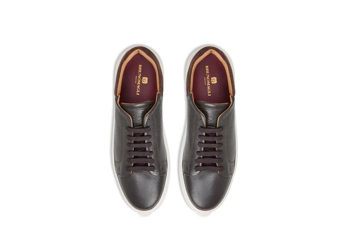 Bruno Magli Men's Salvatore Leather Casual Sneaker In Brown Tumbled