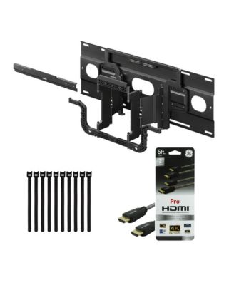 Ultra-Slim TV Wall Mount Bracket for Select Sony TVs (SUWL905) with Fastening Cable Ties and 4K HDMI Cables bundle