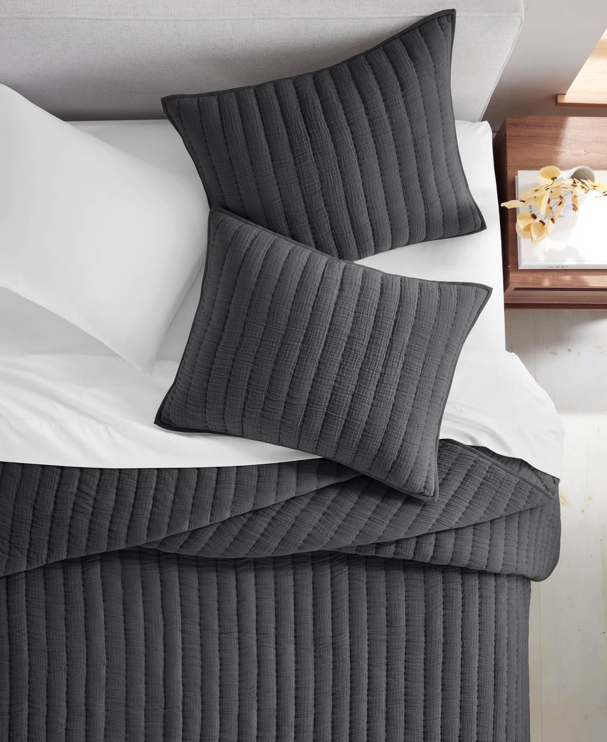 Oake Dream 3-pc. Coverlet Set, Full/queen, Exclusively At Macy's In Slate Grey Comb