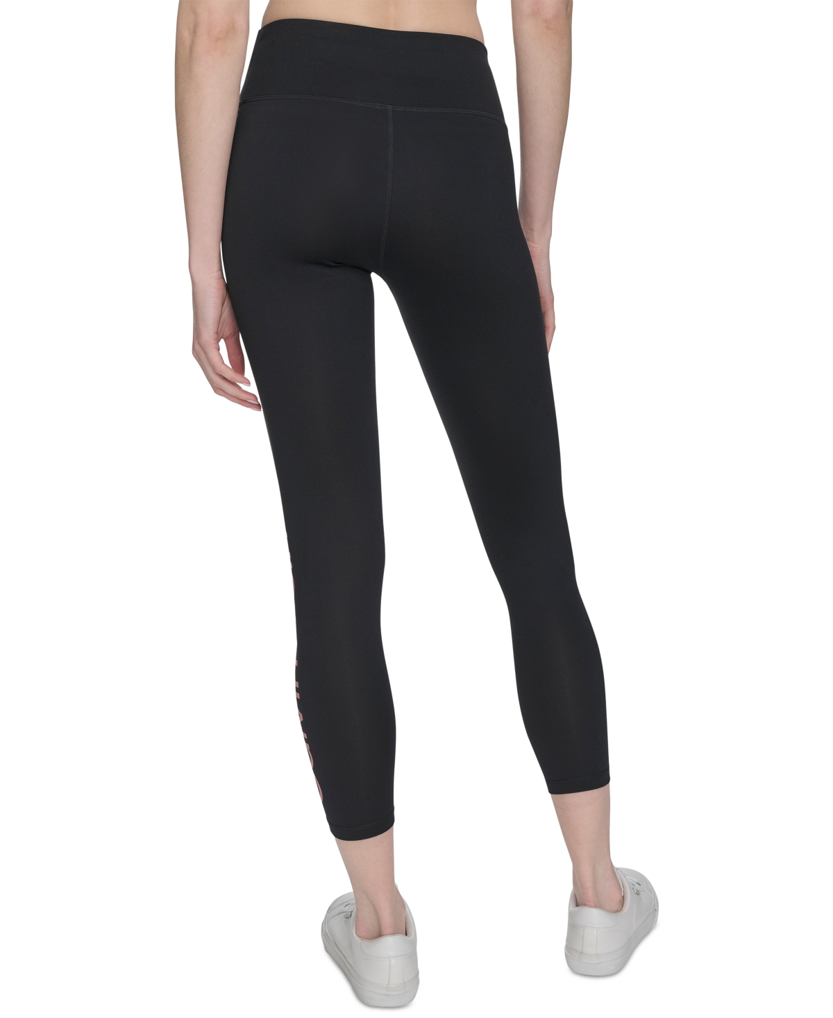 Calvin Klein Performance Women's High-rise 7/8 Leggings In Black,brandied Apricot
