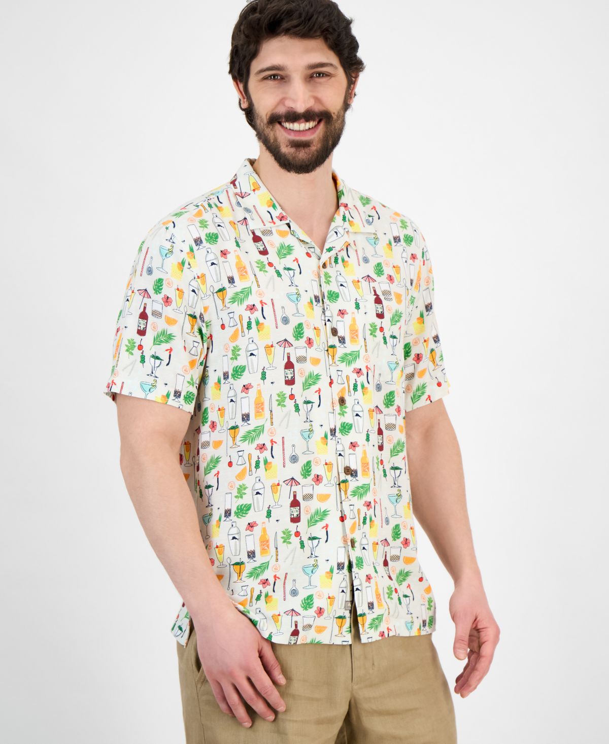 Мужская рубашка Veracruz Cay Lemon Lounge с коротким рукавом