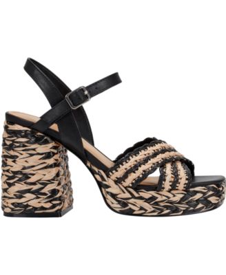 Women's Juliey Woven Block Heel Platform Sandals