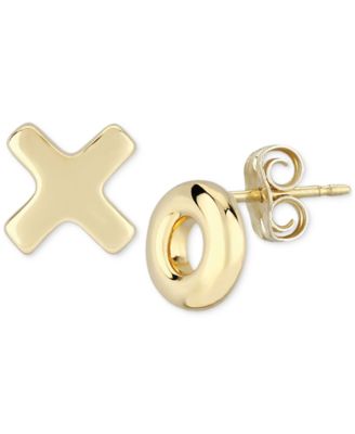 Macy's - X & O Stud Earrings Set in 14k Yellow Gold (8mm)