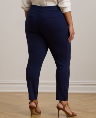 Plus Size Ponte Ankle Pants