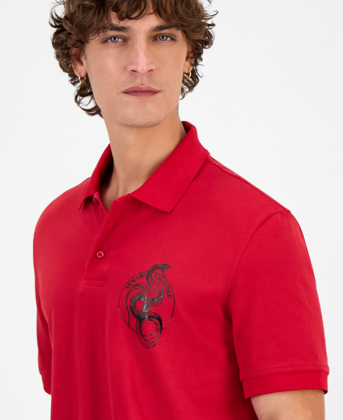 A|X Armani Exchange Men's Lunar New Year Polo Shirt